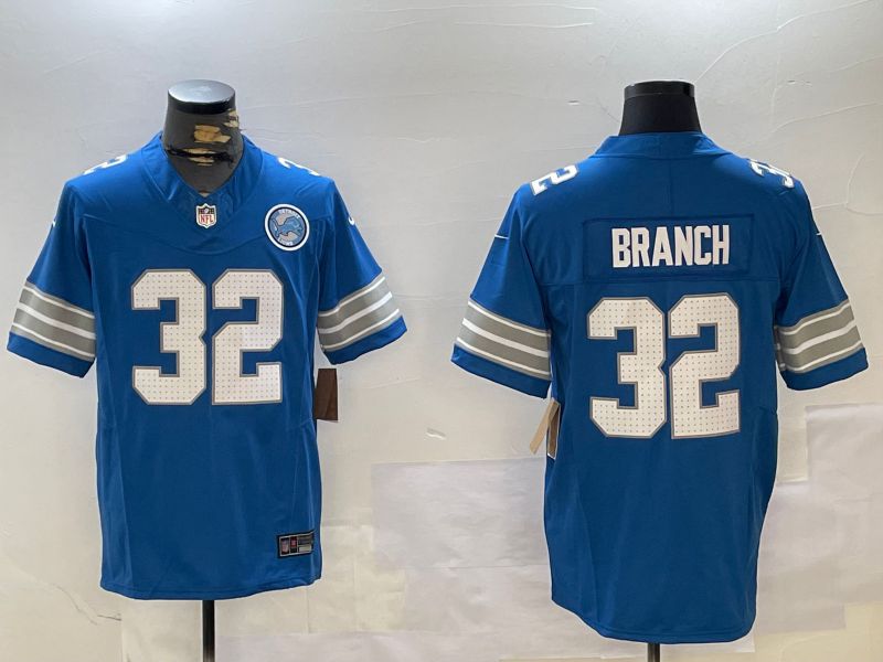 Men Detroit Lions #32 Branch Blue three generations 2024 Nike Limited NFL Jersey style 2